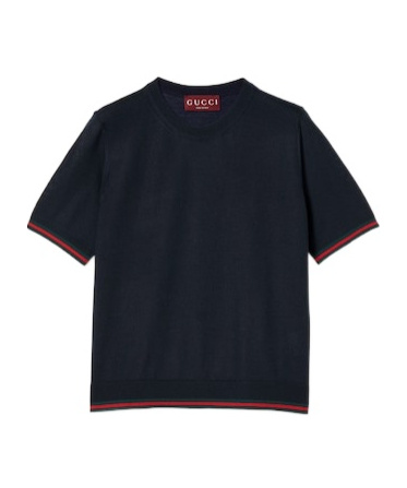 Gucci Open-necked Black Shirt In Black
