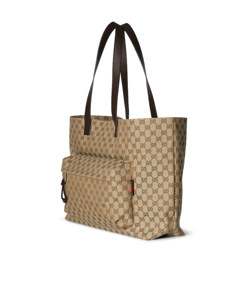 Gucci Large Gg Monogram Tote Bag In Nude