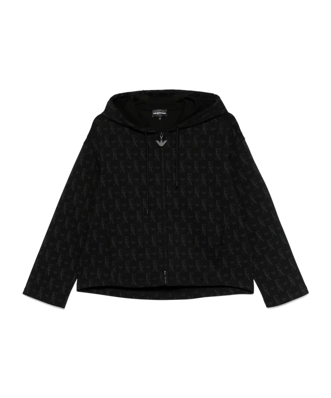 Shop Emporio Armani Logo-print Hoodie In Black