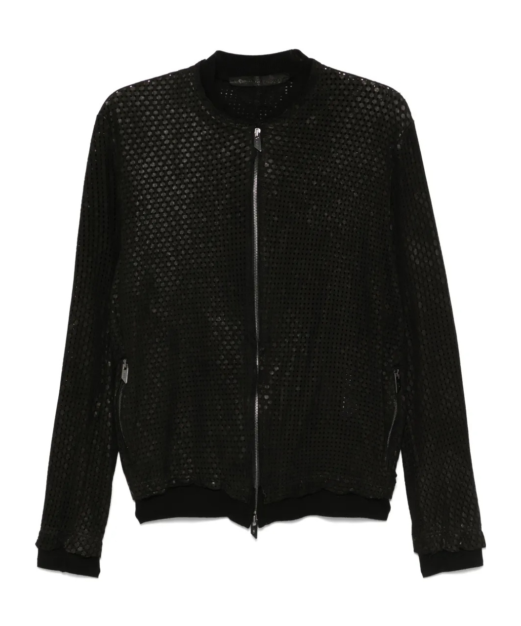Salvatore Santoro Jacke Mit Lochmuster In Black