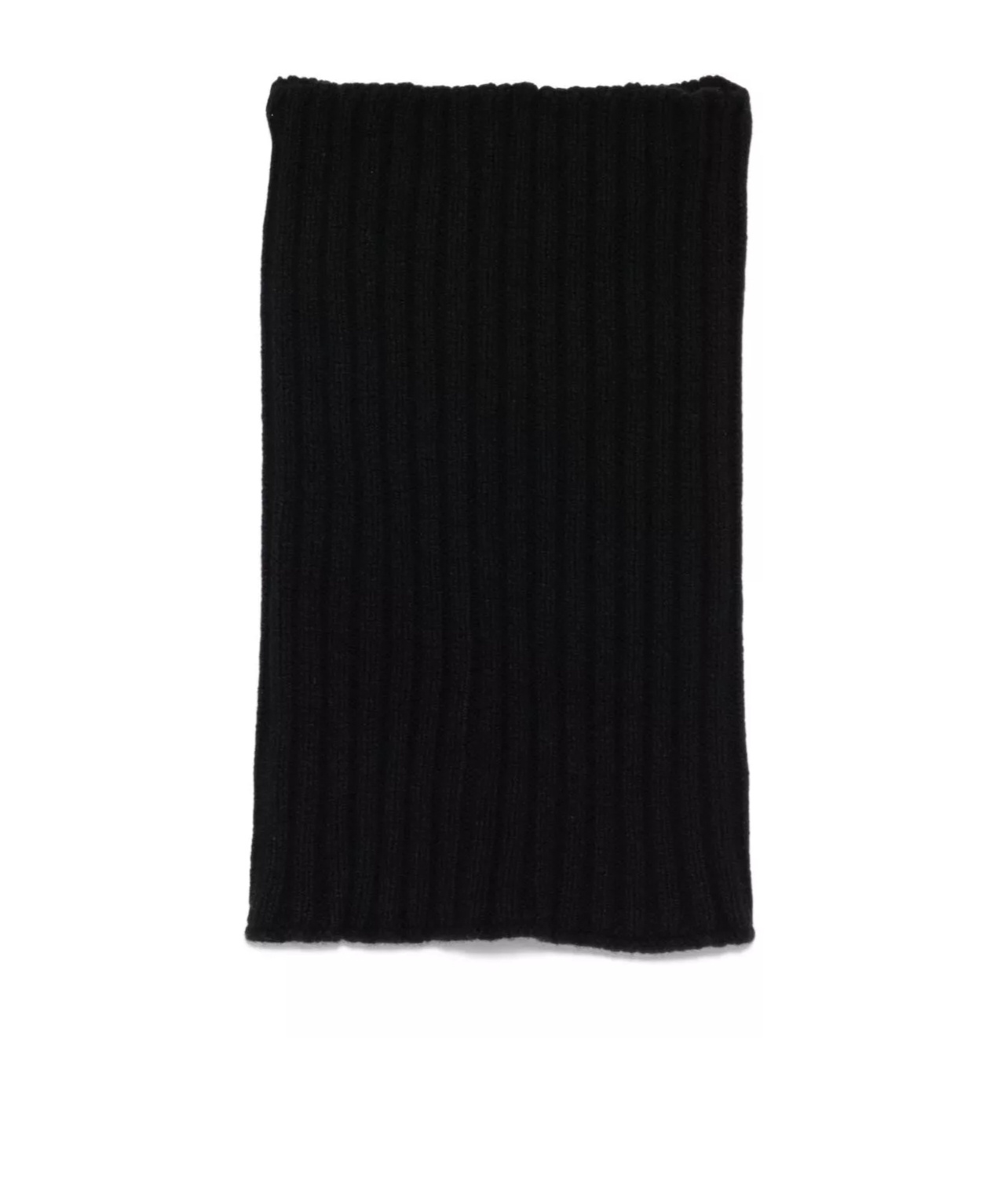 Rick Owens Ribbed-knit Rectangular Scarf In Black