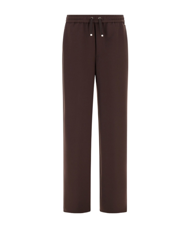 Herno Drawstring Straight Leg Trousers In Brown