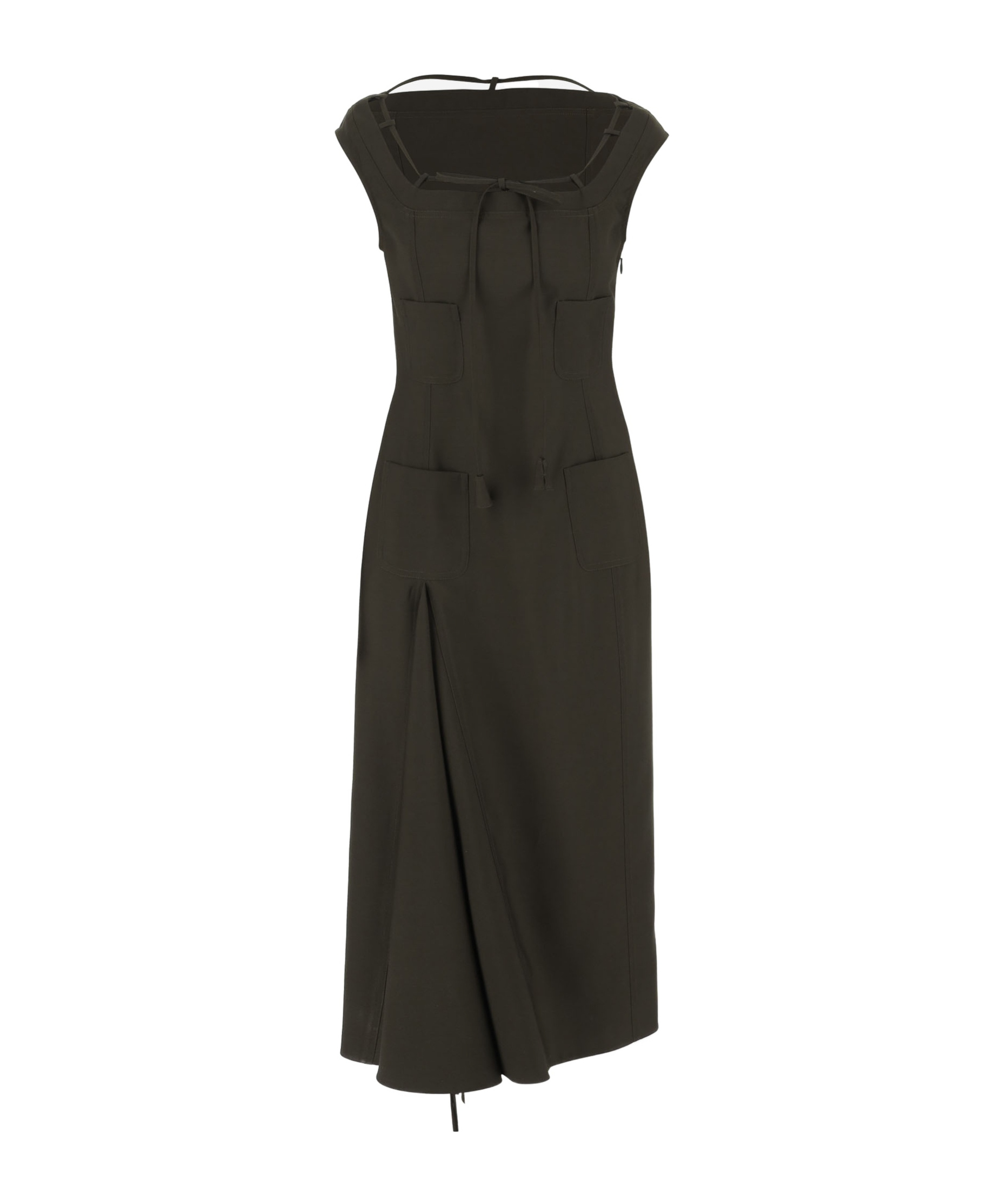 Gucci Square Neck Dress In Black