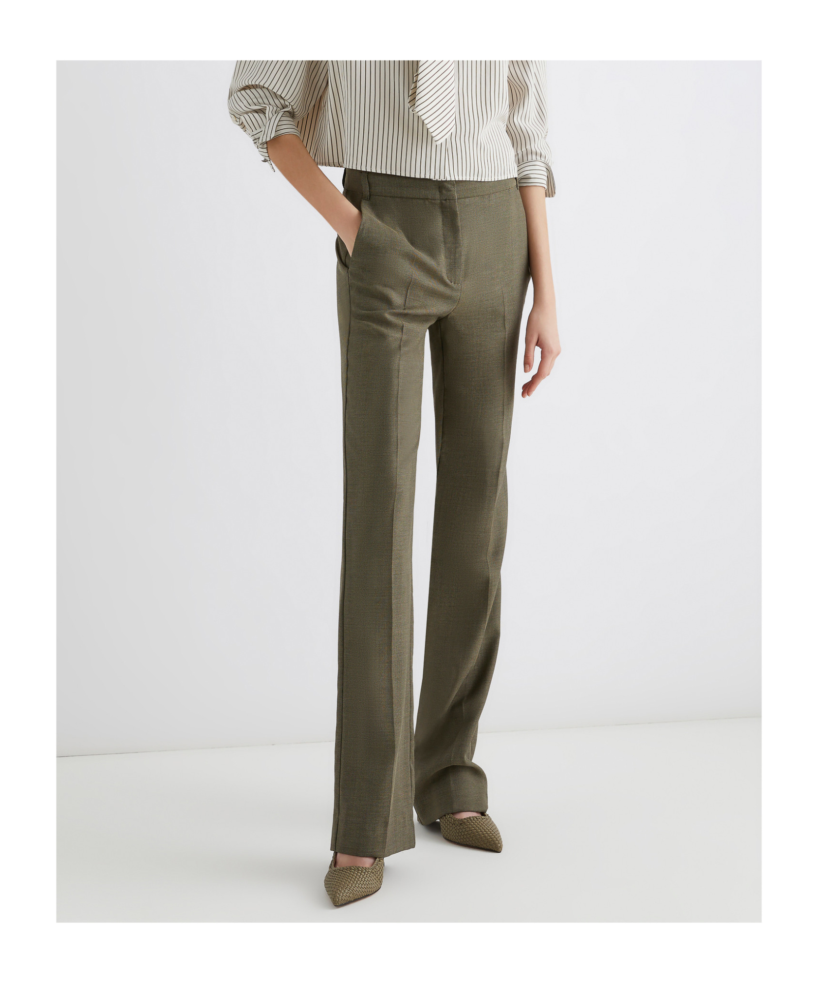 Marella Edison Tailored Trousers In Green
