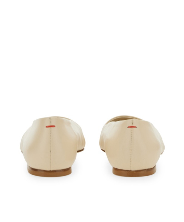 Aeyde Matti Leather Ballerina Shoes In Metallic