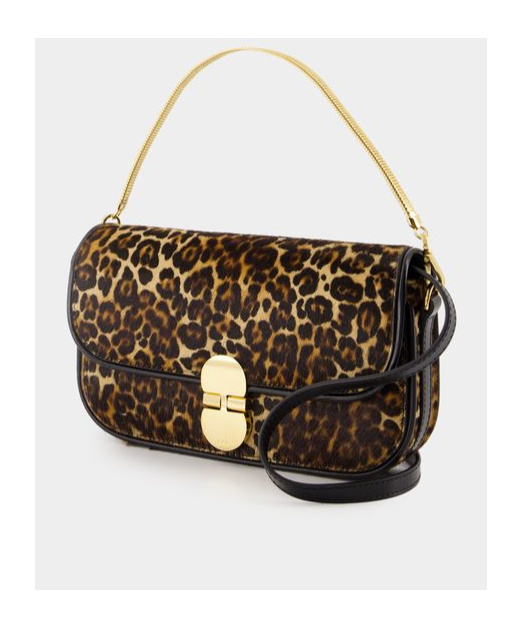 Apc Grace Leopard Printed Clutch Bag In Black