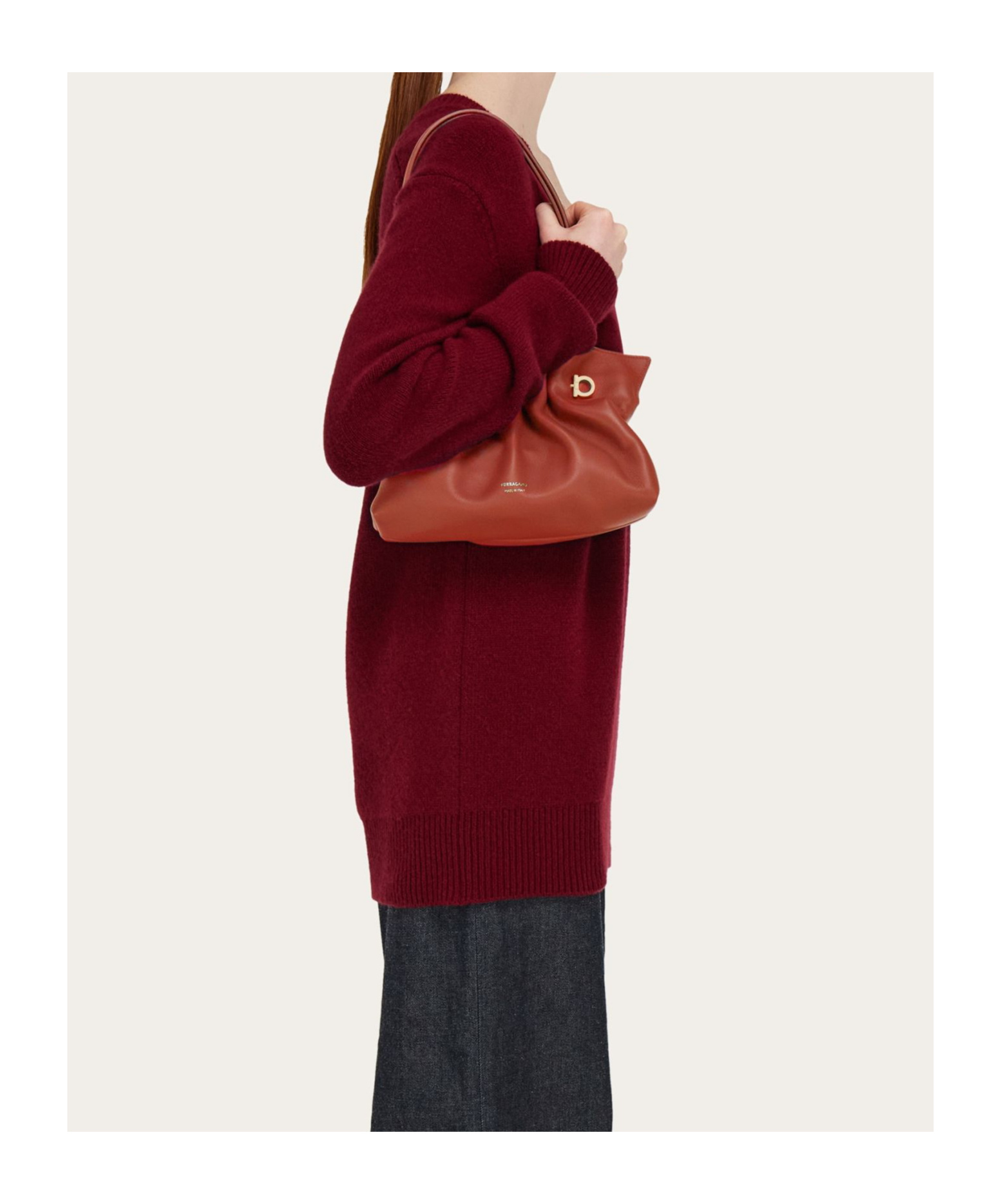 Shop Ferragamo Soft-bag Small Shoulder Bag In Red