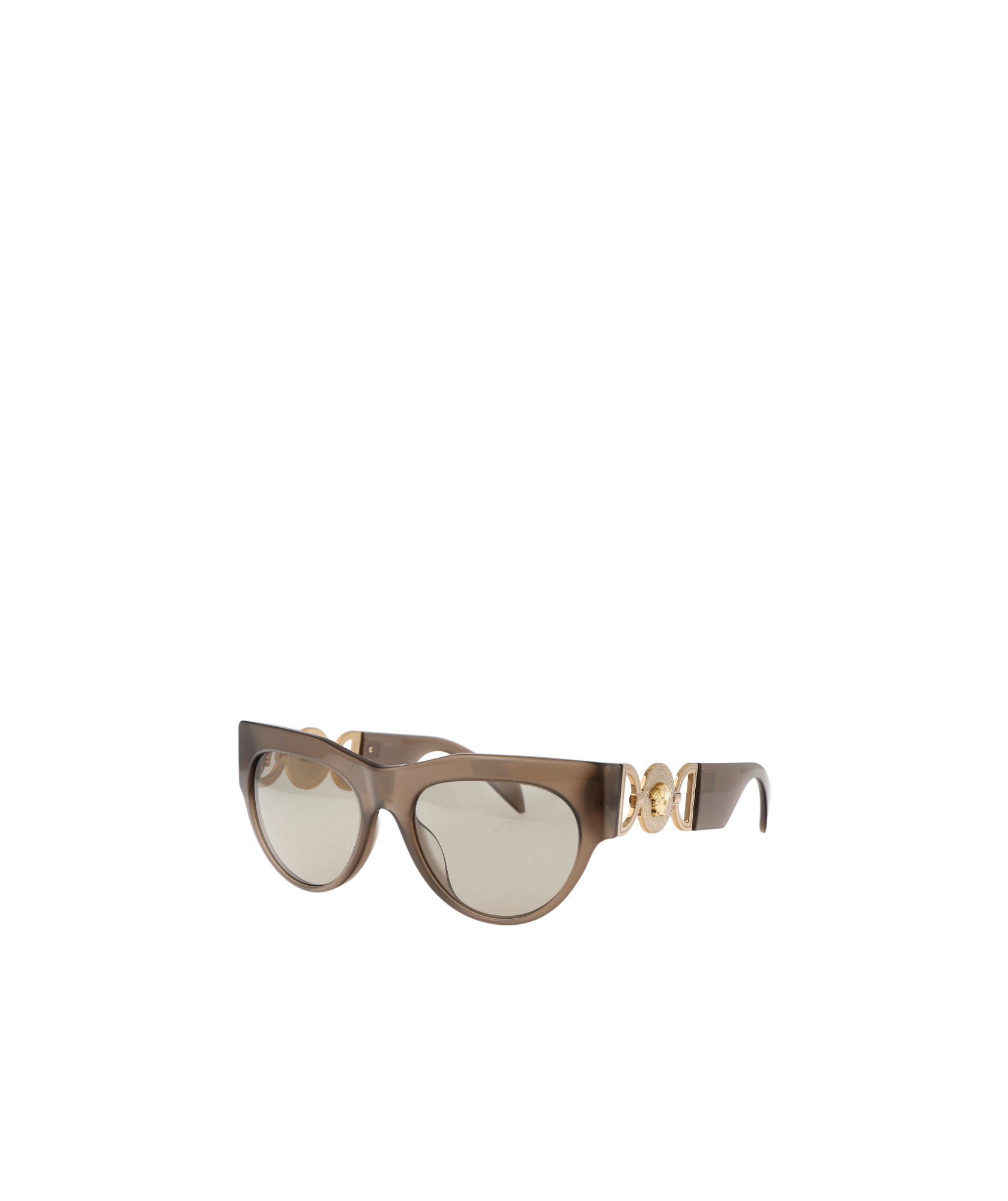 Versace Eyewear Round Frame Sunglasses In Nude