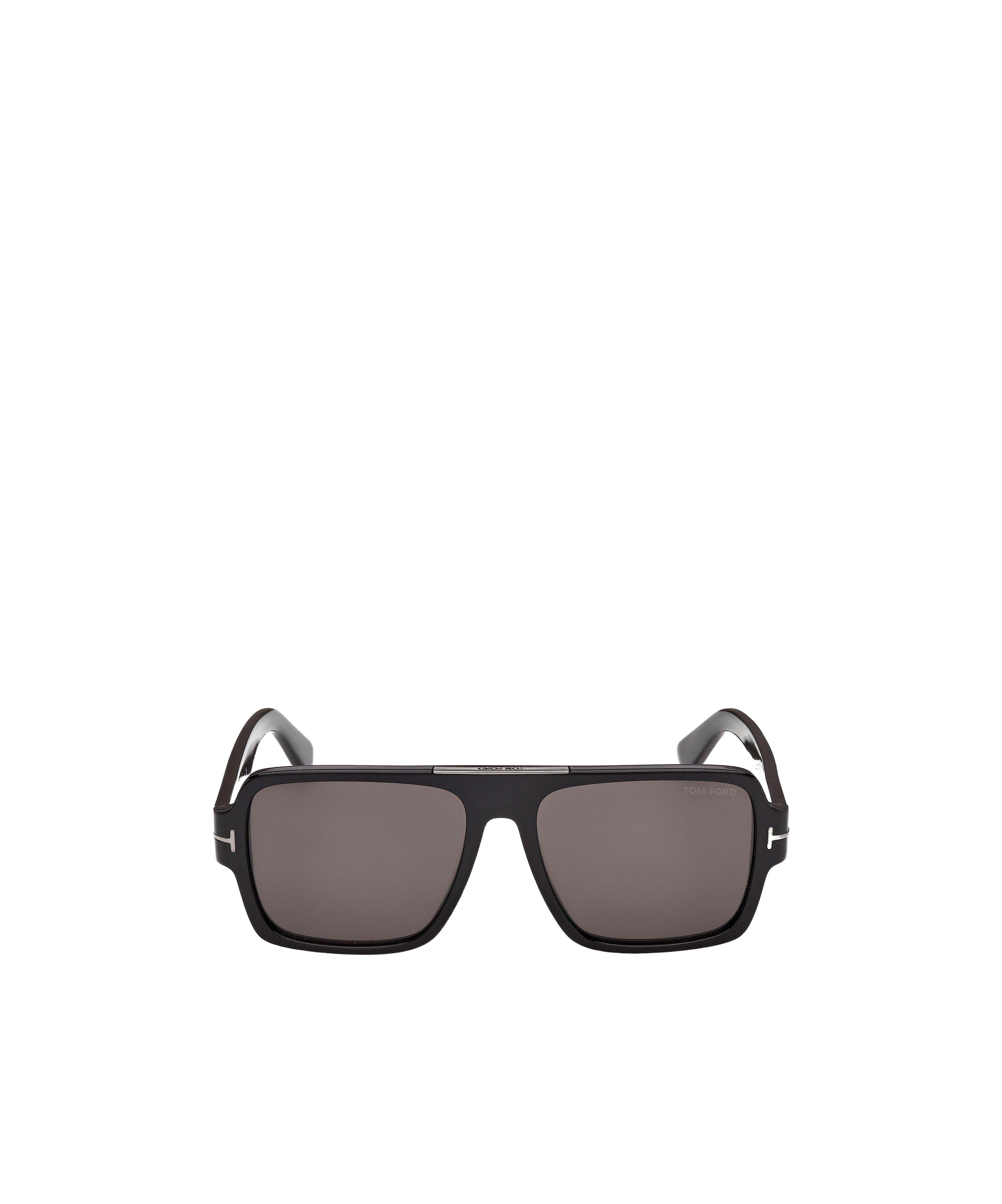 Tom Ford Large Rectangular Double-frame Sunglasses In Gray