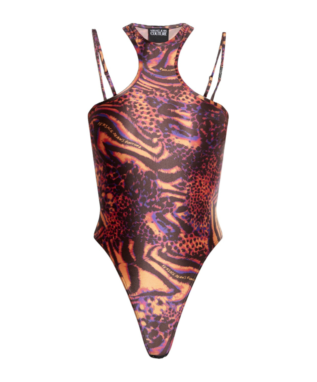 Versace Jeans Round-neck Jumpsuit In Brown