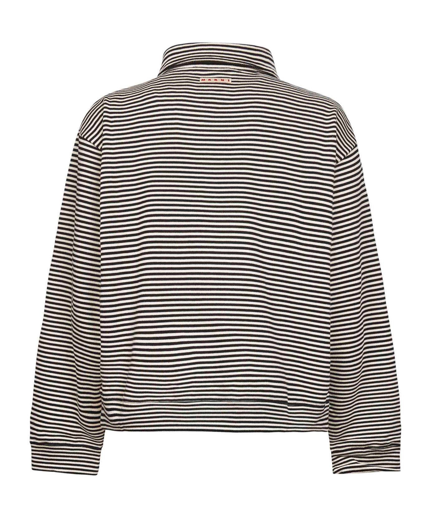 Marni Long-sleeved Polo Shirt In Multi