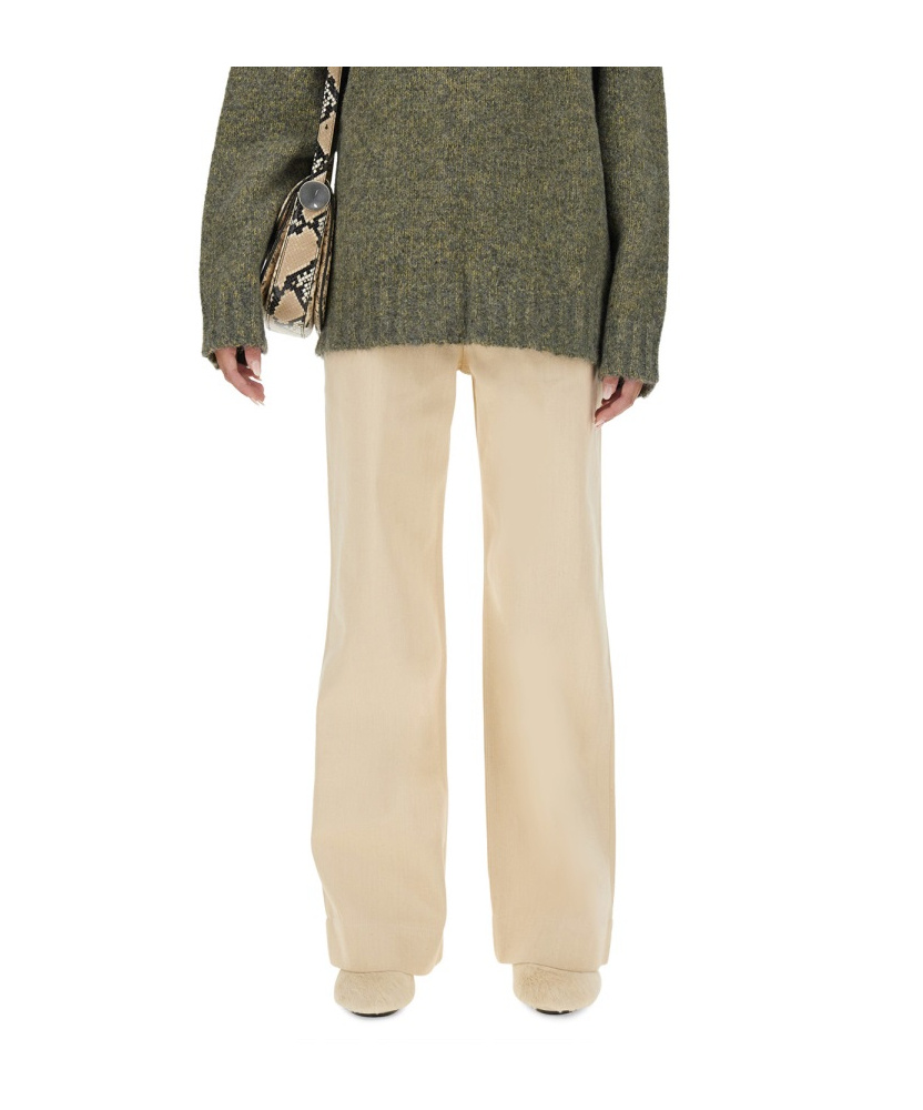 Jil Sander Flared Pants In Nude