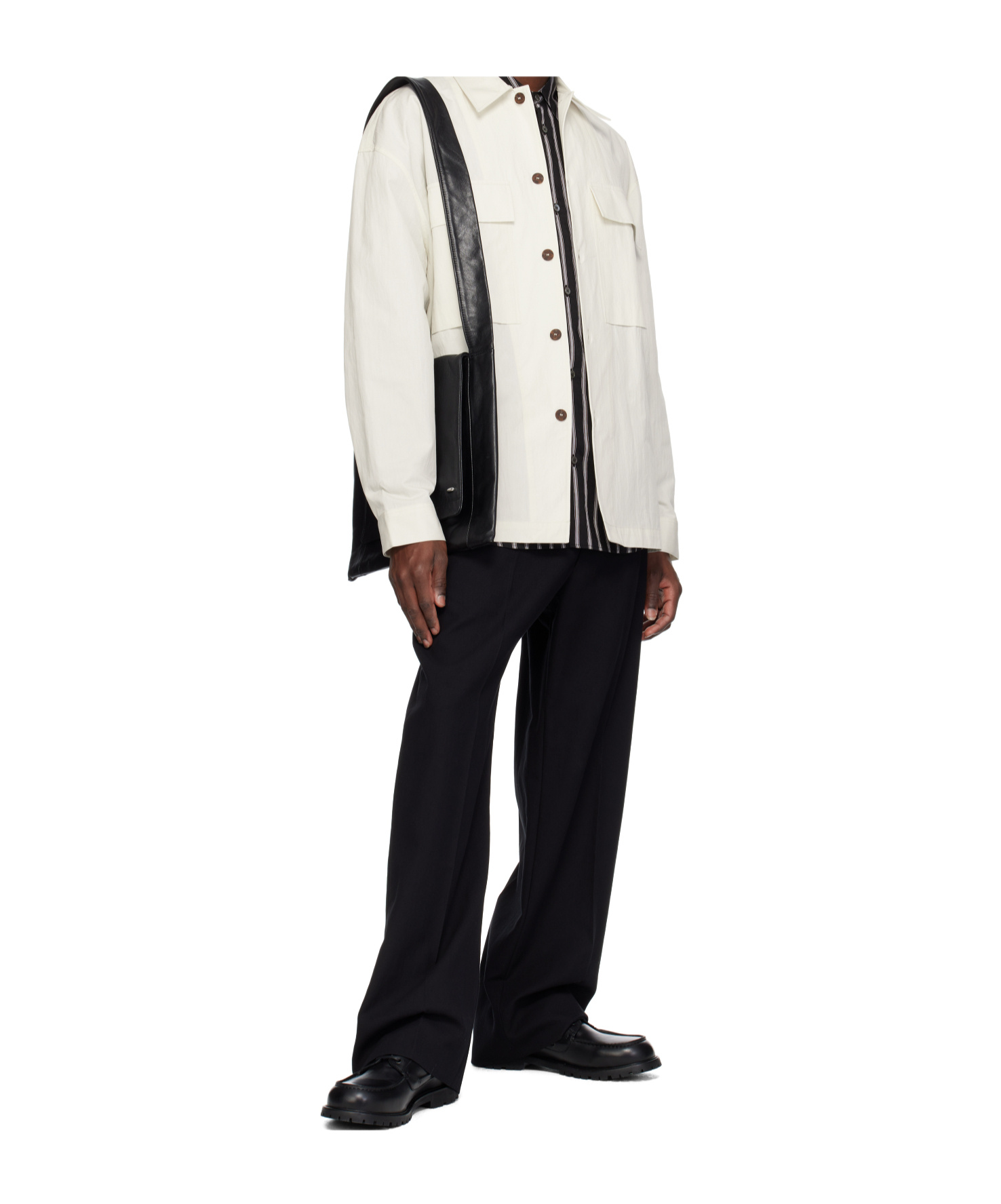 Studio Nicholson Lapel Casual Jacket In White