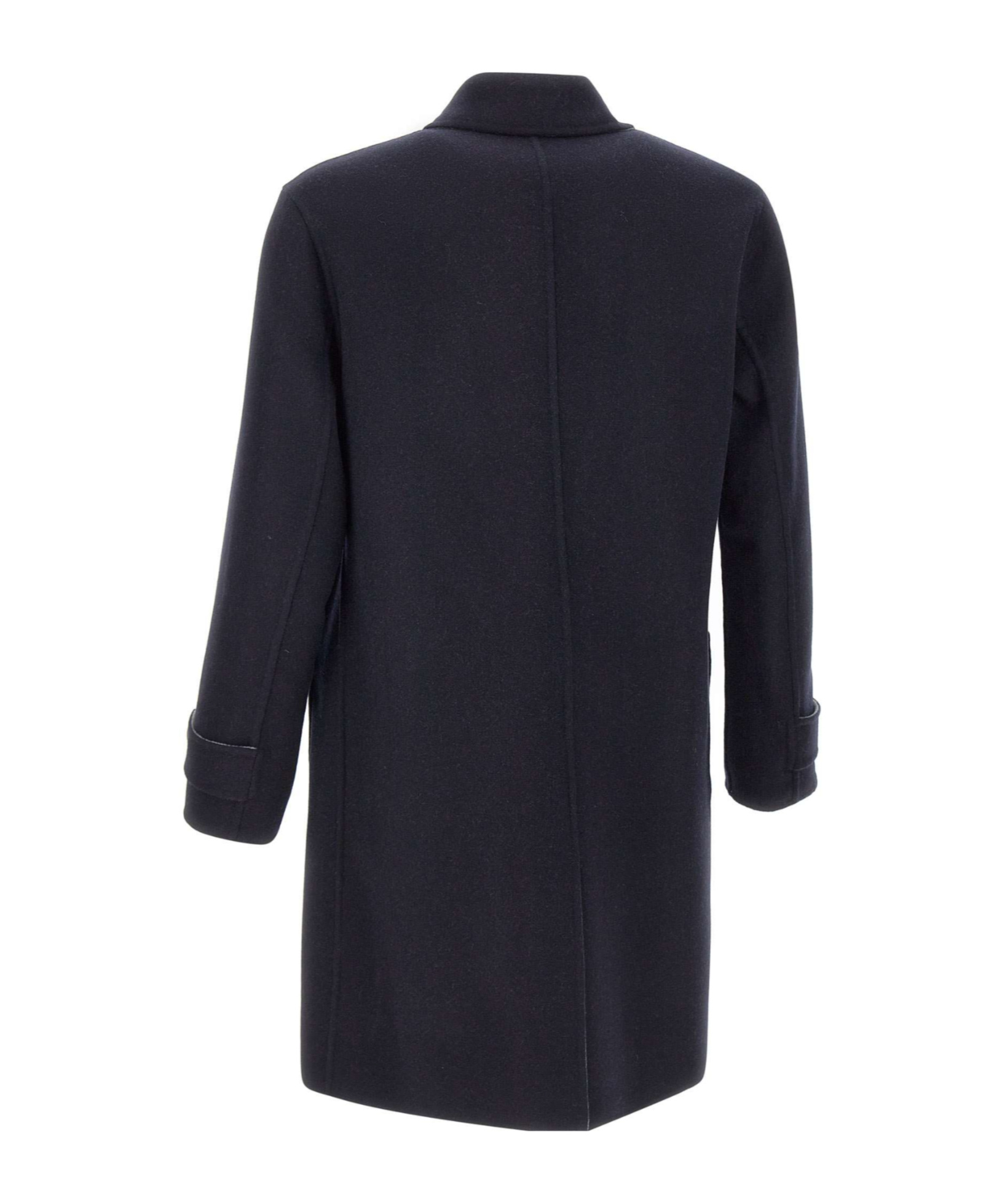 Eleventy Reversible Coat With Back Vent Detail In Blue