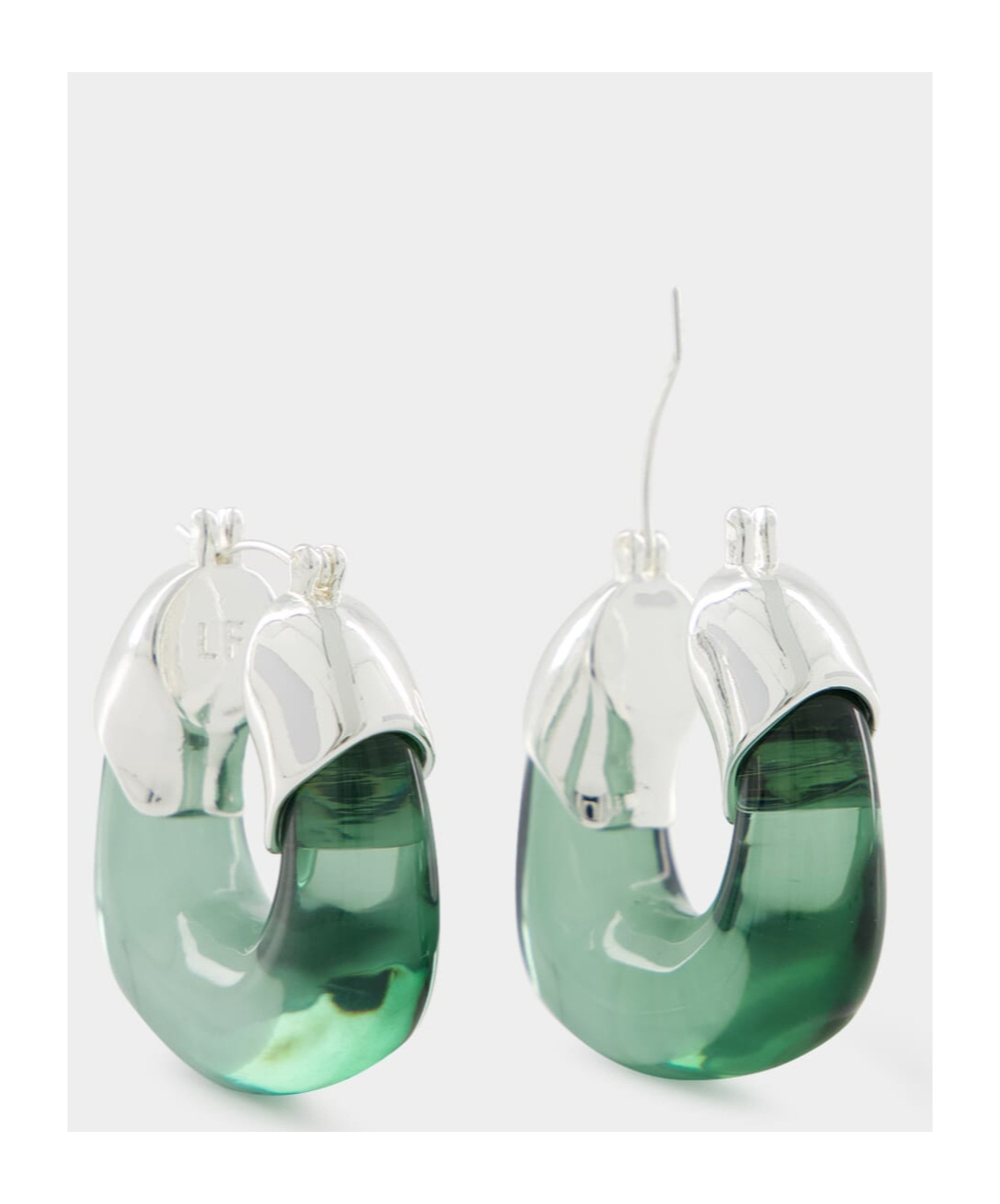 Lizzie Fortunato Logo Earrings In Green