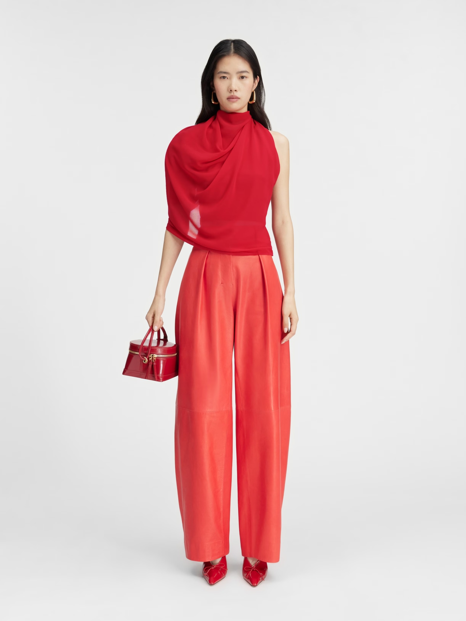 Jacquemus Asymmetric One-shoulder Top In Red