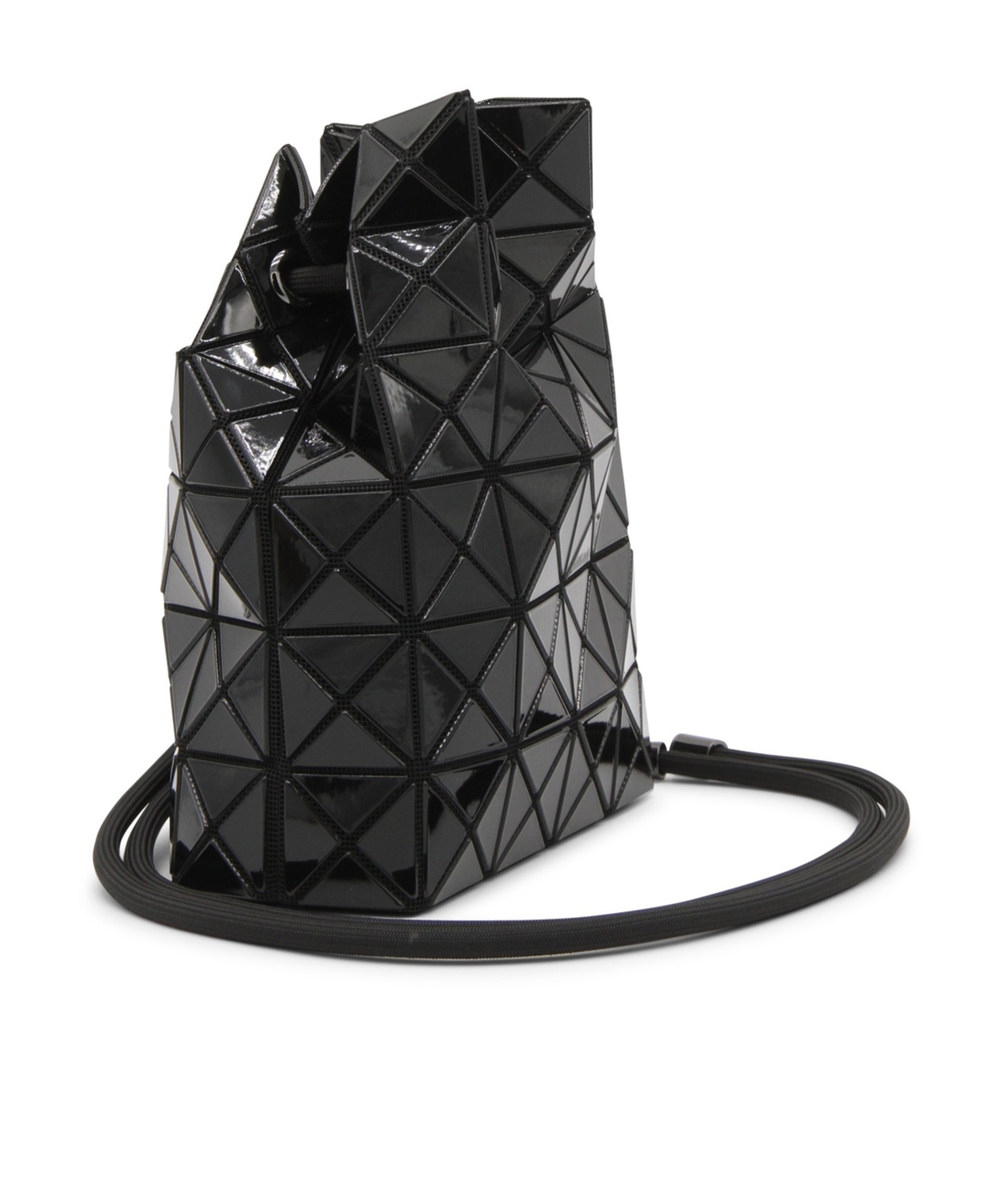 Bao Bao Issey Miyake Geometric Pattern Bucket Bag In Black