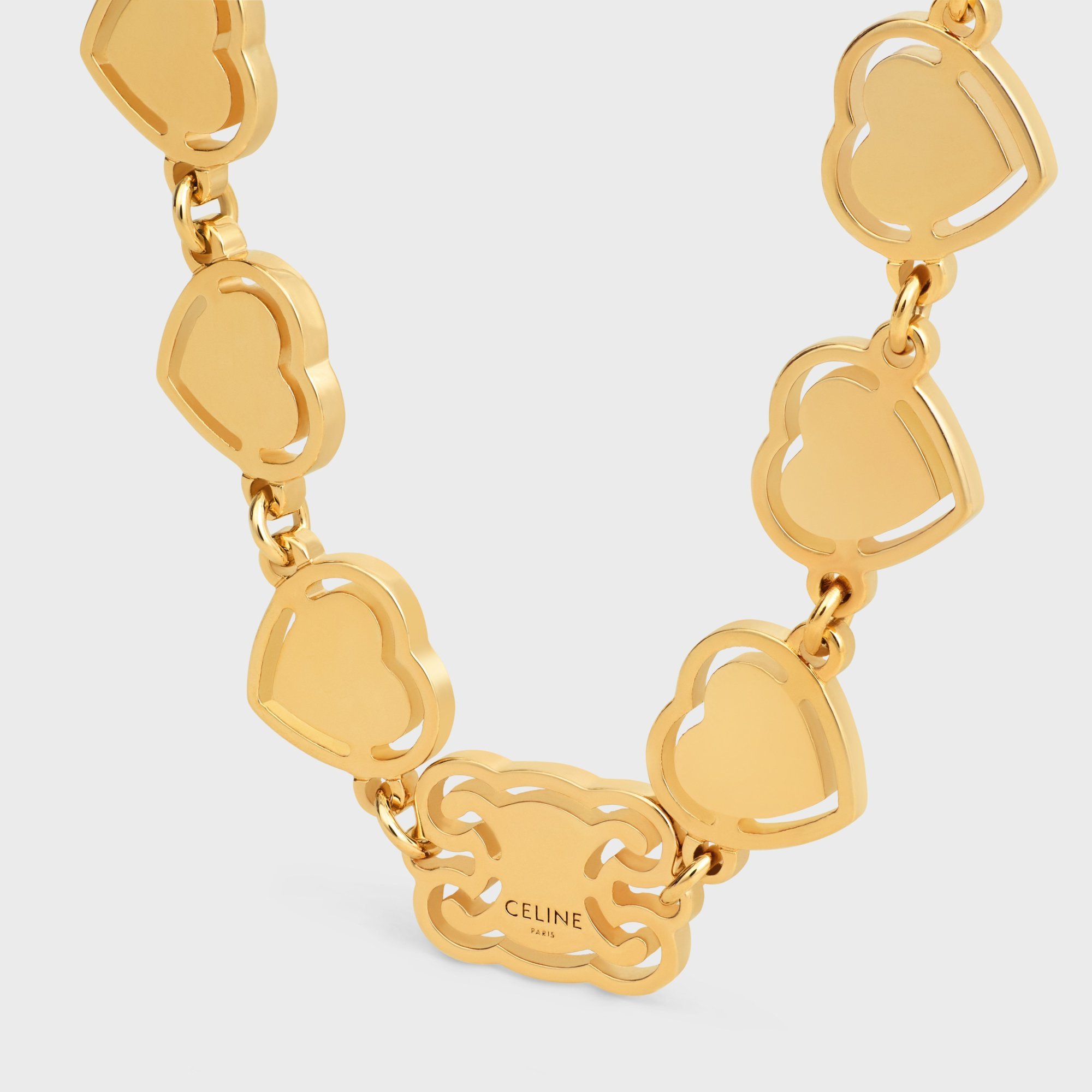 Celine Cœur Bracelet In Brass With Gold Finish In Golden