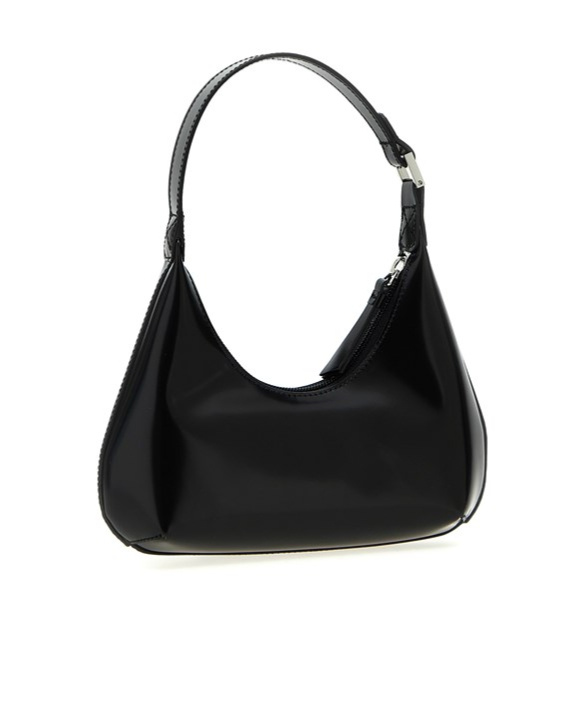 By Far Baby Amber Zippered Underarm Bag In Black