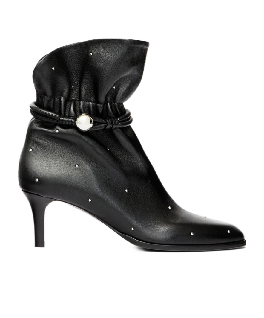 Isabel Marant Forla Studded Leather Ankle Boots In Black
