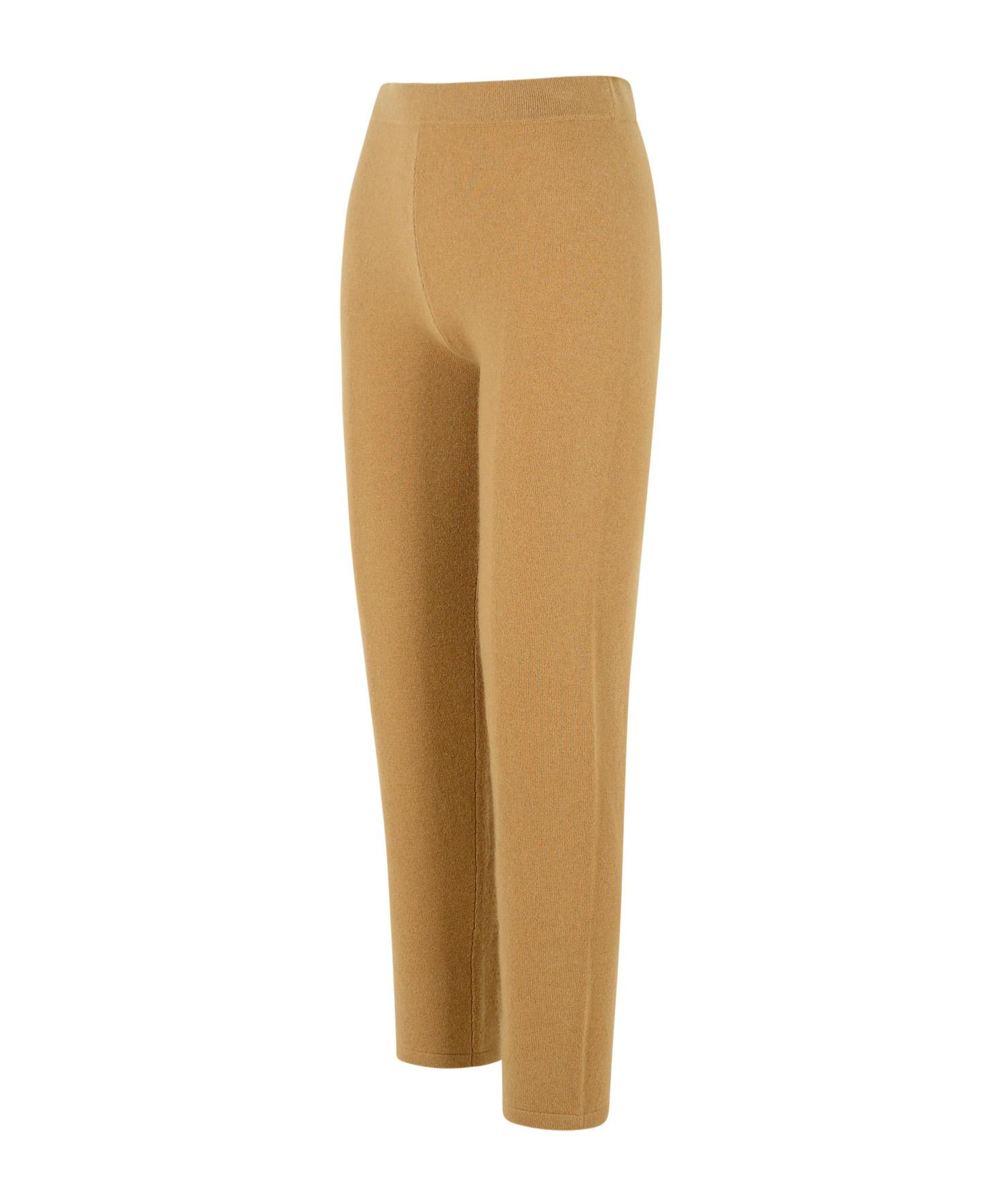 Max Mara Seamless Elastic Waistband Cashmere Blend Trousers In Neutral