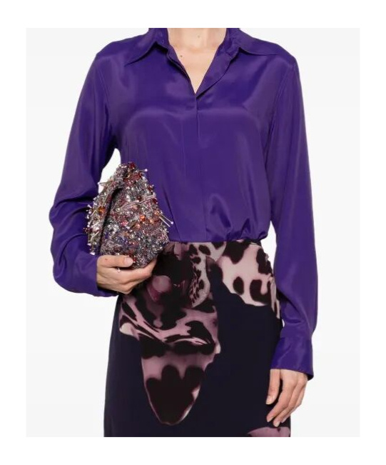 Shop Dries Van Noten Long Sleeve Shirt In Purple
