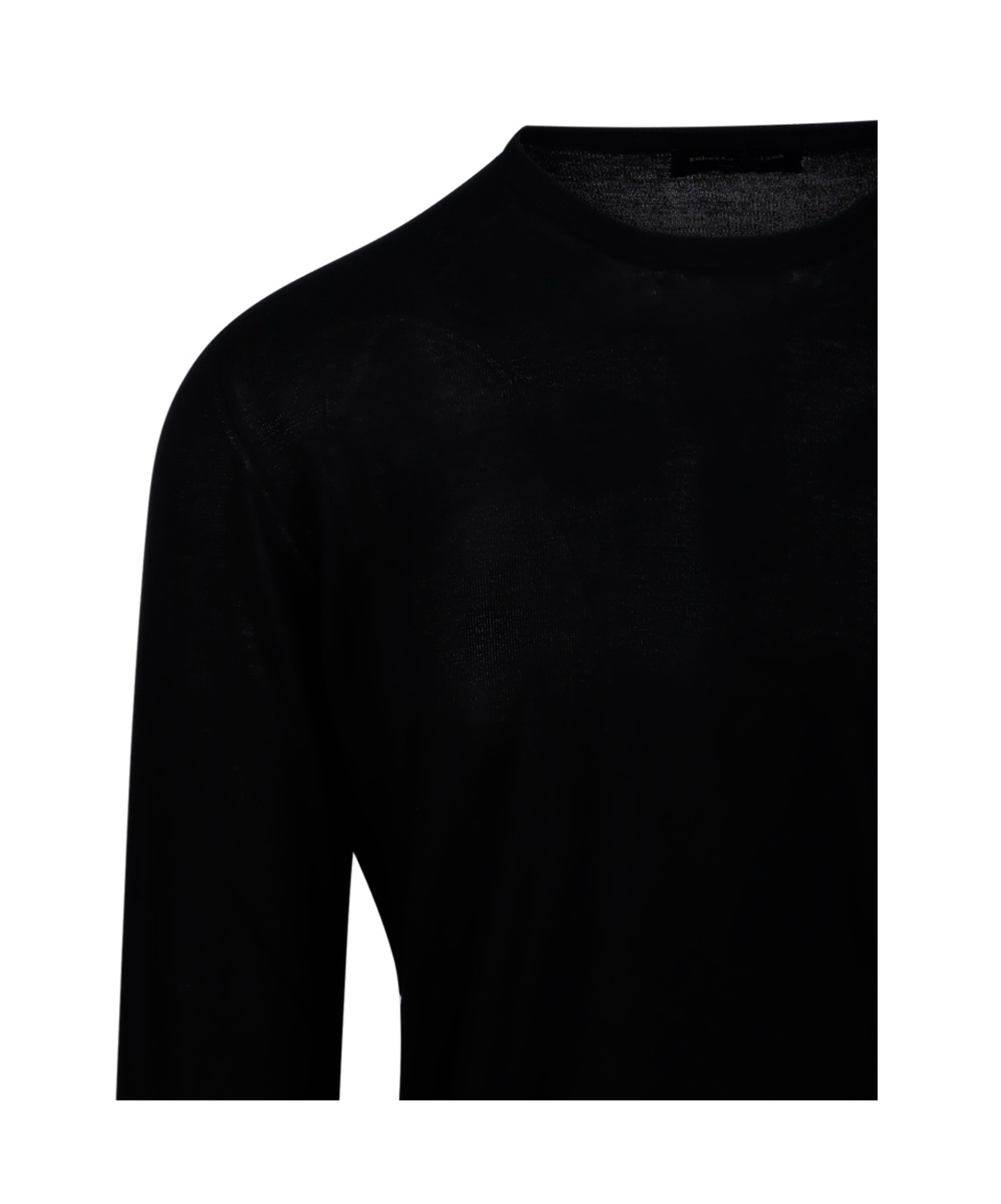 Roberto Collina Round-neck Wool Sweater In Black