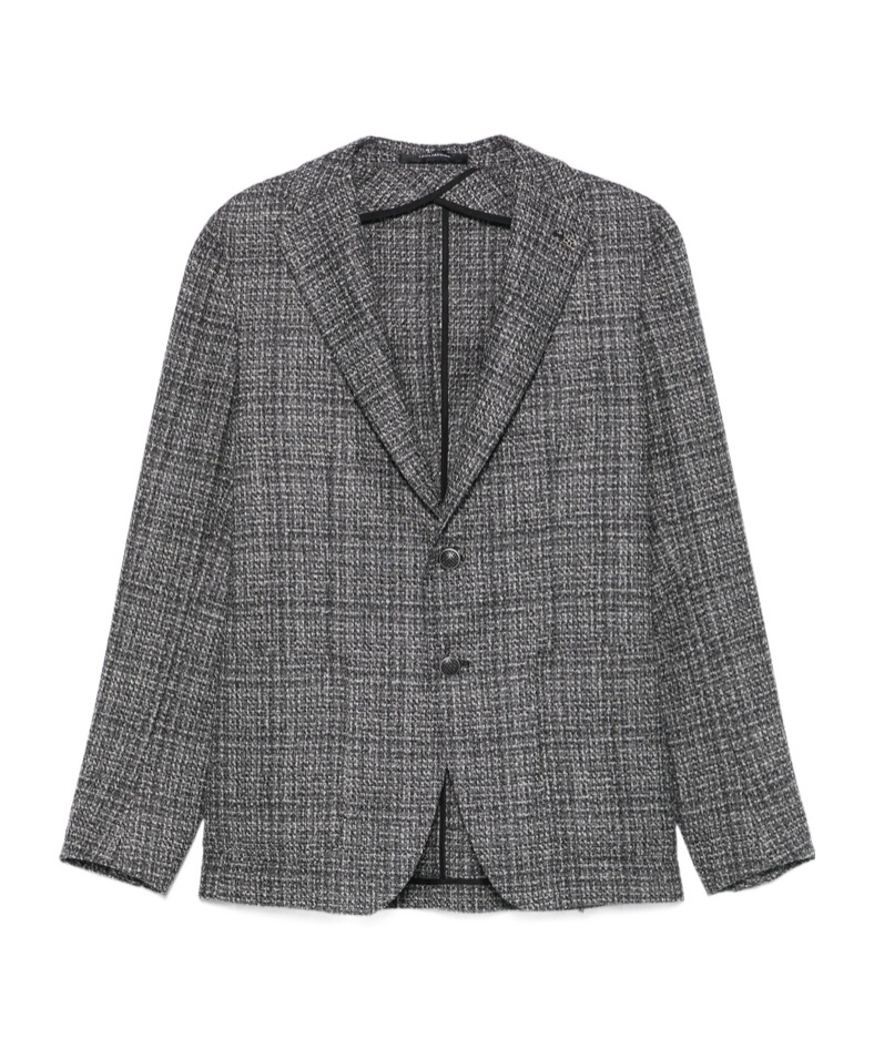 Tagliatore Long Sleeve Blazer In Gray