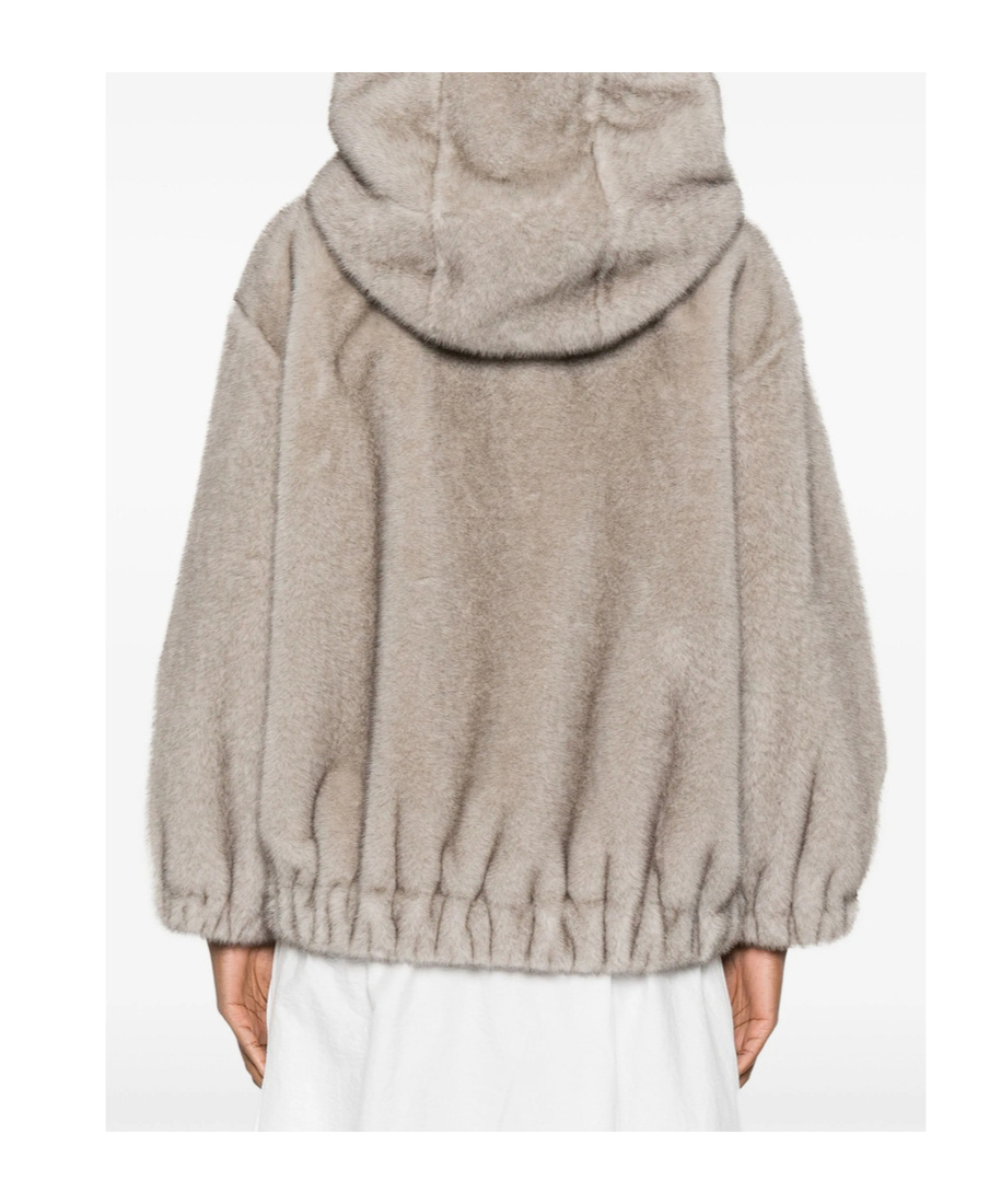 Antonelli Kapuzenjacke Mit Elastischem Saum In Brown