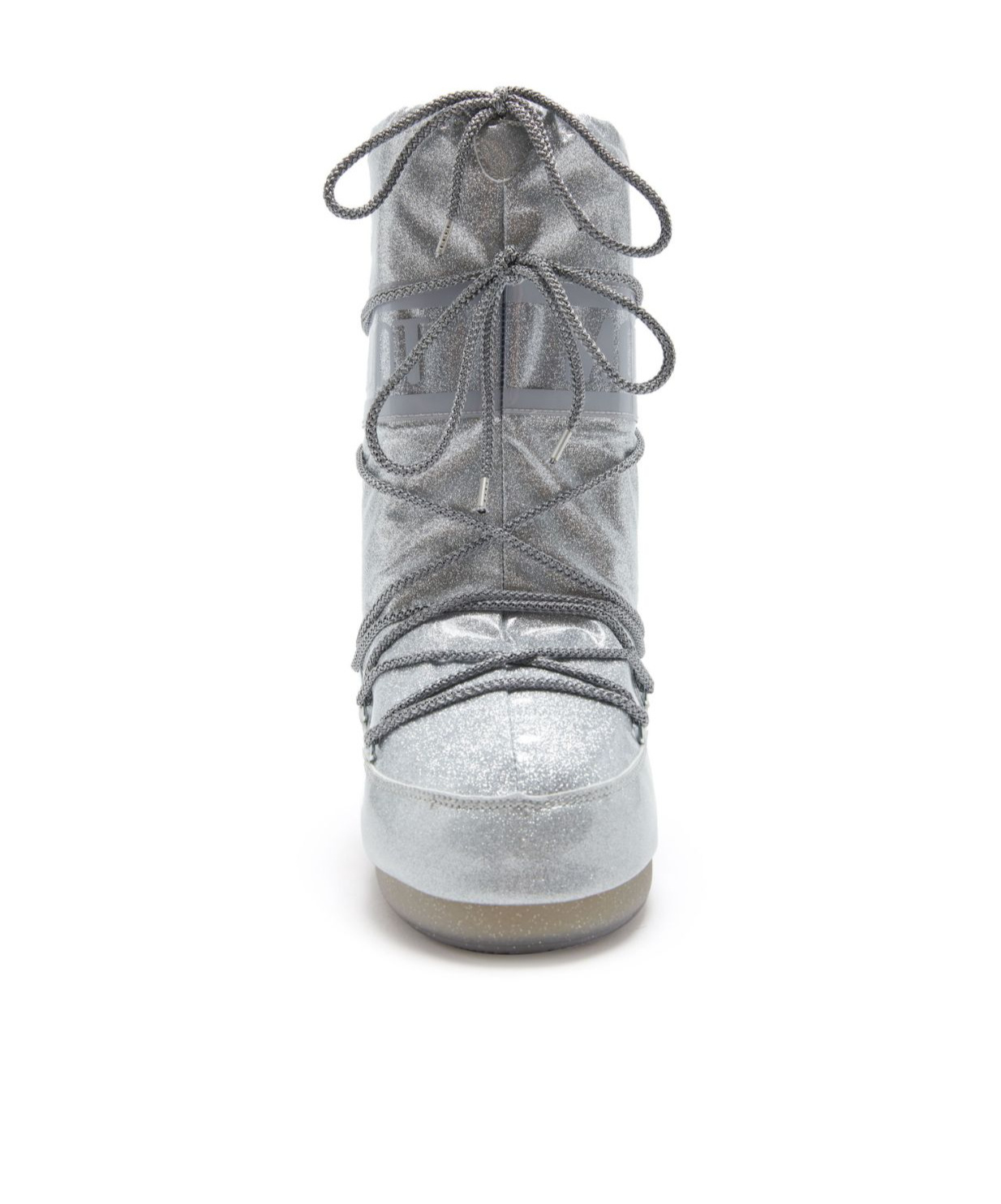 Moon Boot Woman Boot Grey Size 8-9.5 Textile Fibers In Gray