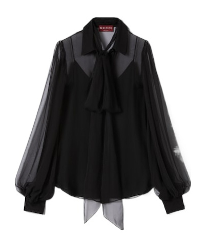 Gucci Long-sleeved Shirt In Black