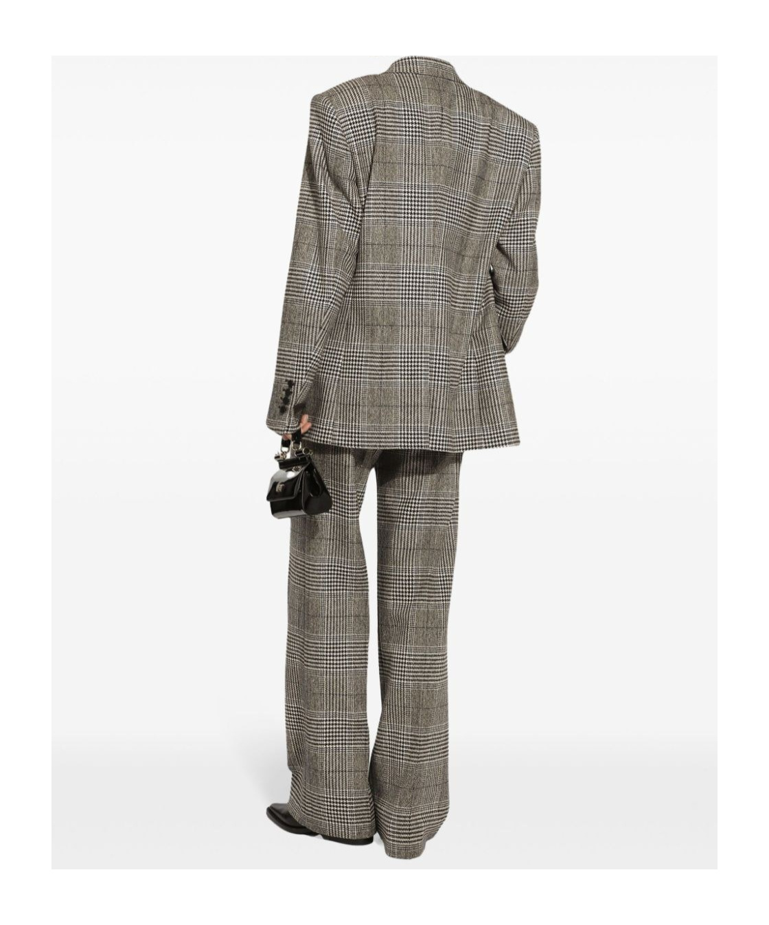Dolce & Gabbana Tartan Check Trousers For Women In Gray