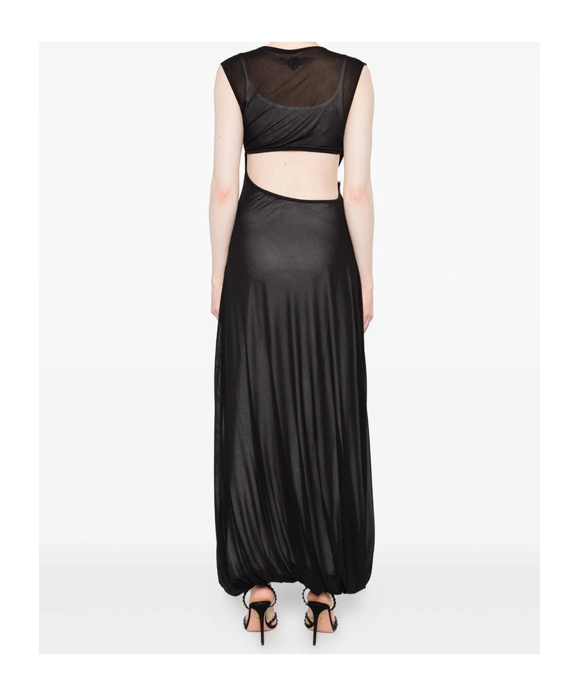 Christopher Esber Embellished Cutout Layered Stretch-jersey Maxi Dress In Black