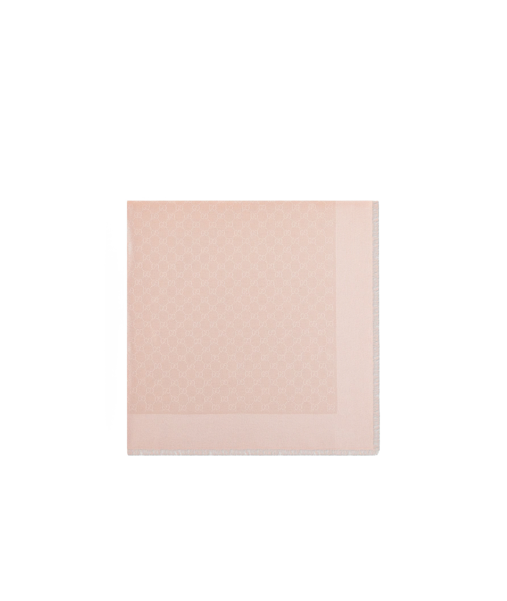 Gucci Gg Cotton Silk Jacquard Shawl In Pink