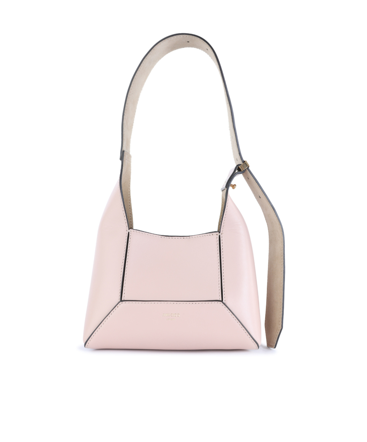 Jimmy Choo Beige Leather Shoulder Bag In Pink