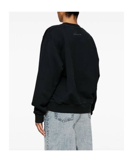 Shop Mm6 Maison Margiela Numbers-motif Cotton Sweatshirt In Black