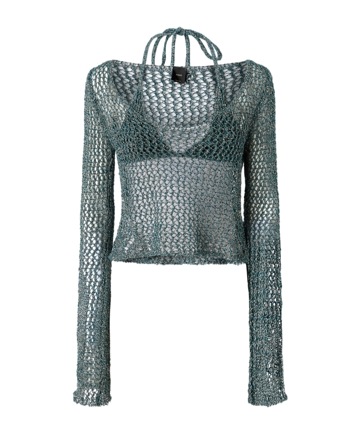 Pinko Knitted Top In Green