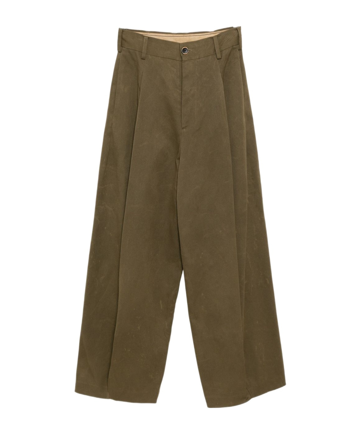 Uma Wang Belt Loop Casual Pants In Green