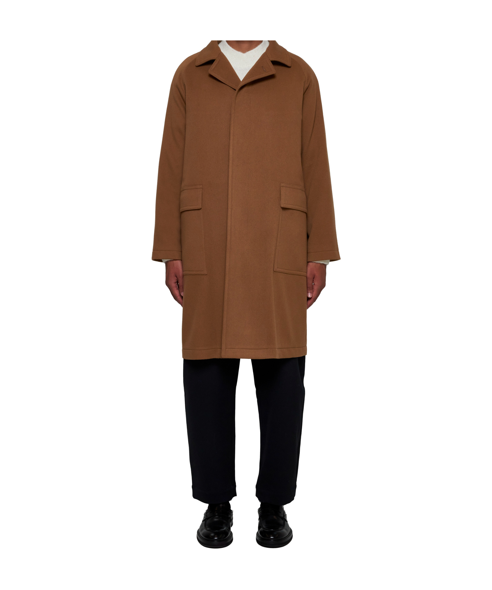 Tagliatore Loyd Wool And Cashmere Coat In Brown