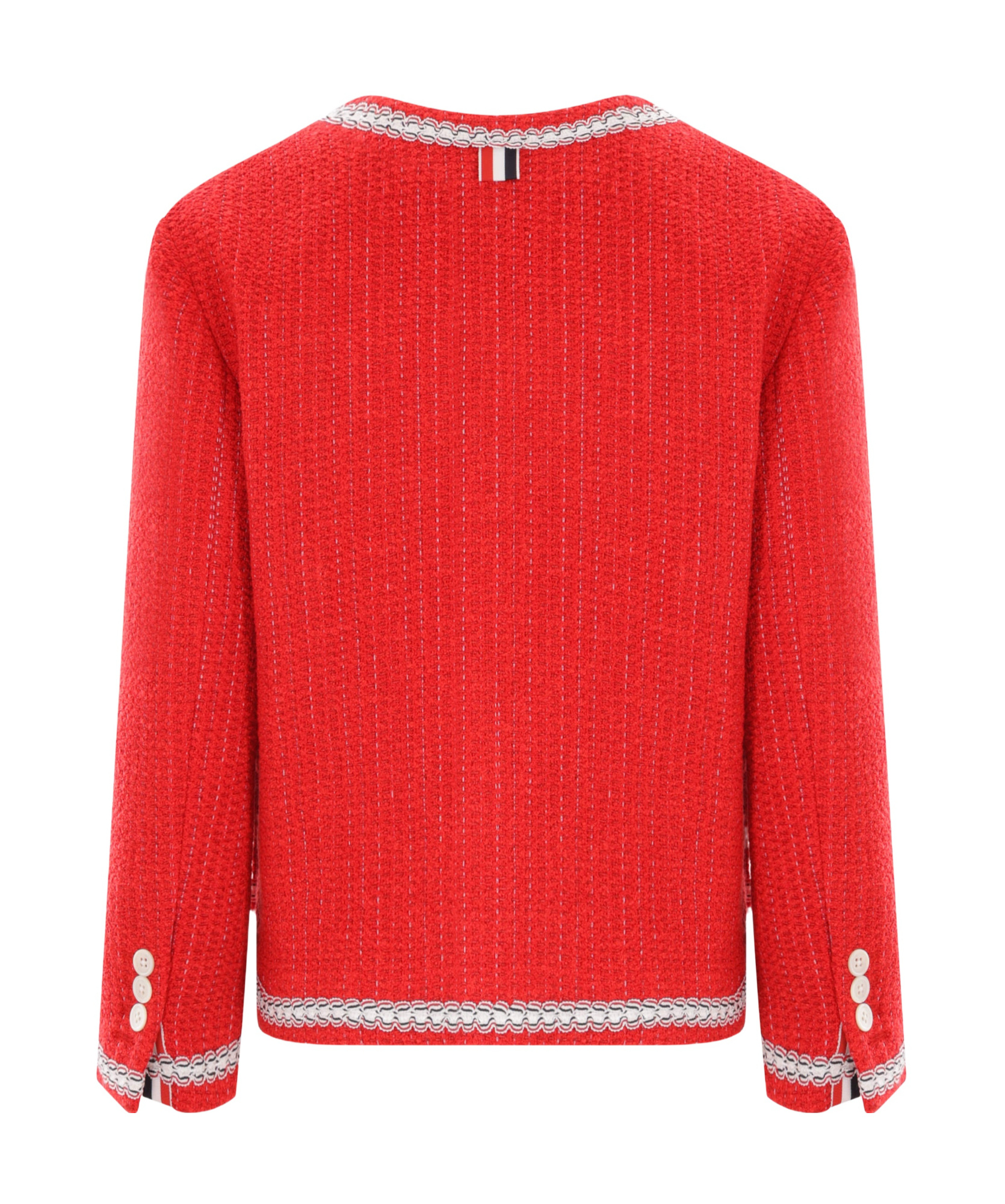 Thom Browne Round Neck Sweater In Red