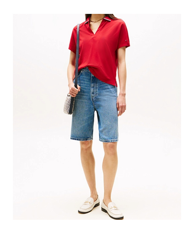 Tommy Hilfiger Short Sleeve Polo Shirt In Red
