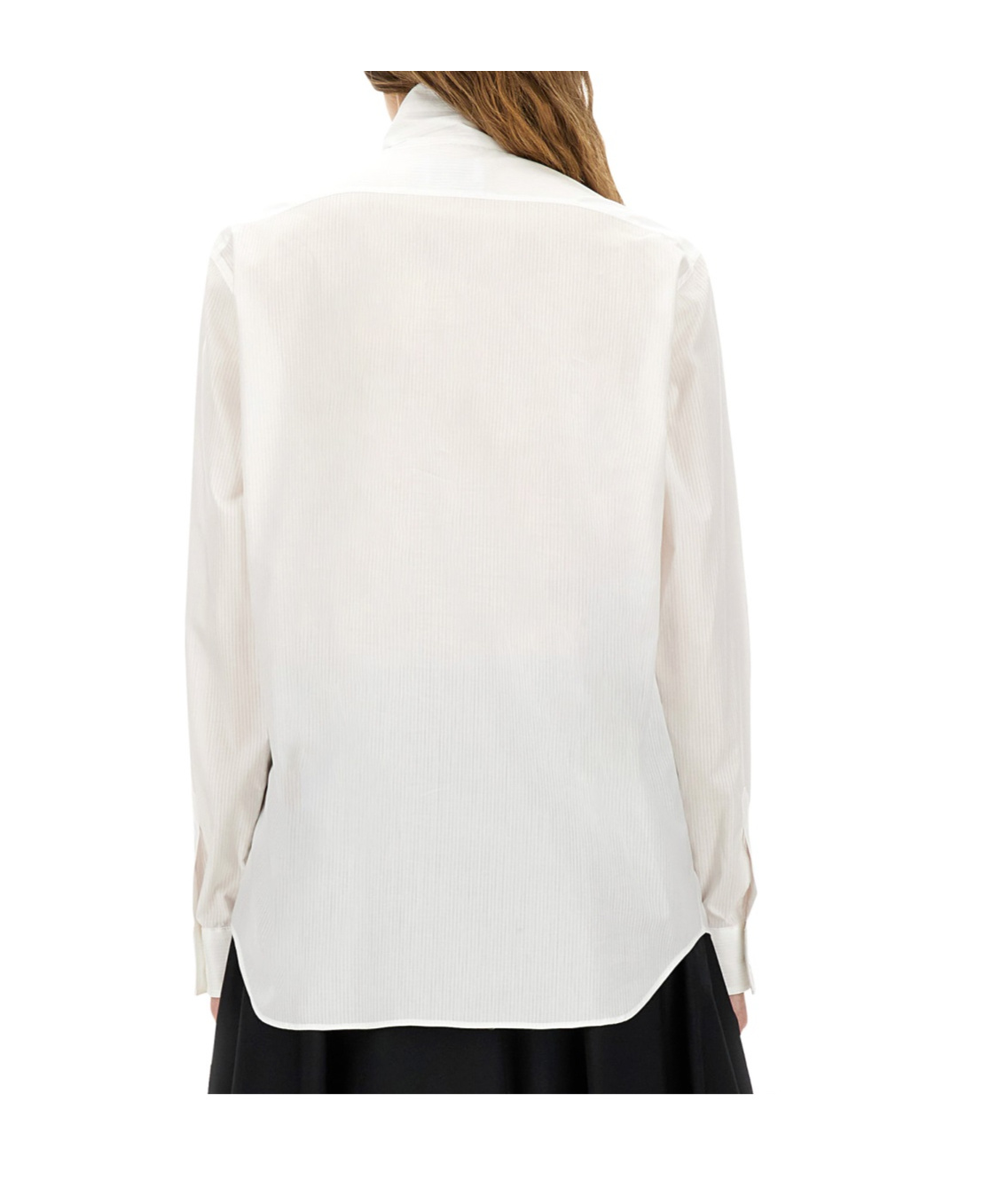 Moschino Couture Cotton Poplin Jacquard Shirt In White
