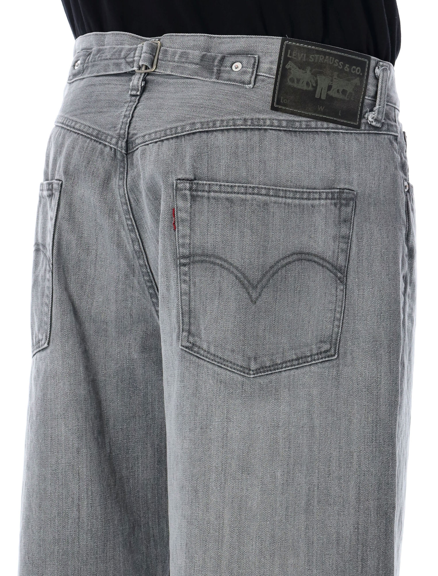 Junya Watanabe Levi's Oversized Denim Trousers In Grey