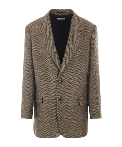 Dries Van Noten Single-breasted Suit Jacket In Green