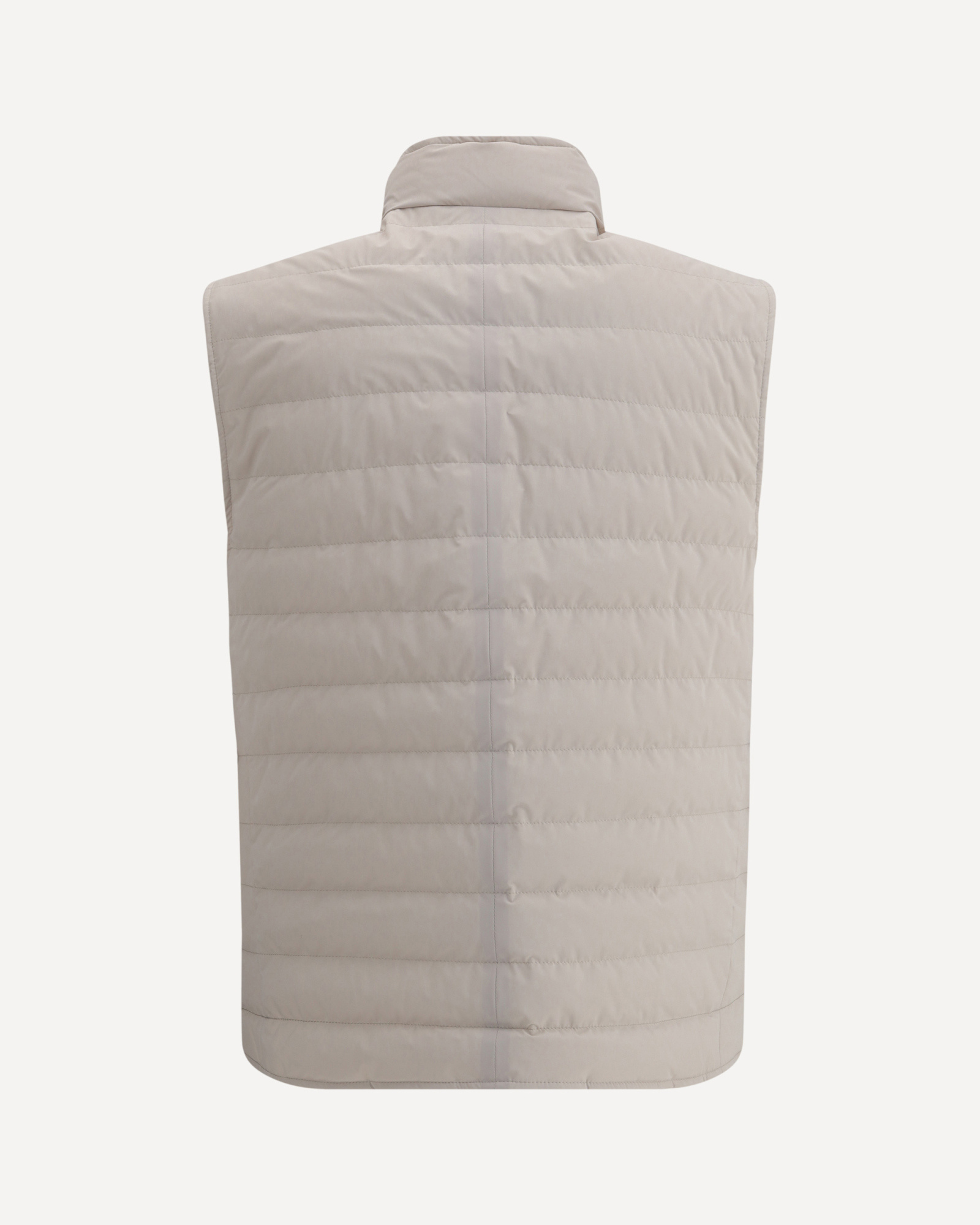 Brunello Cucinelli Padded Sleeveless Jacket In Gray