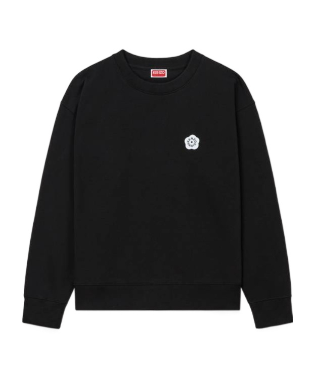 Kenzo Long-sleeved Embroidered Hoodie In Black