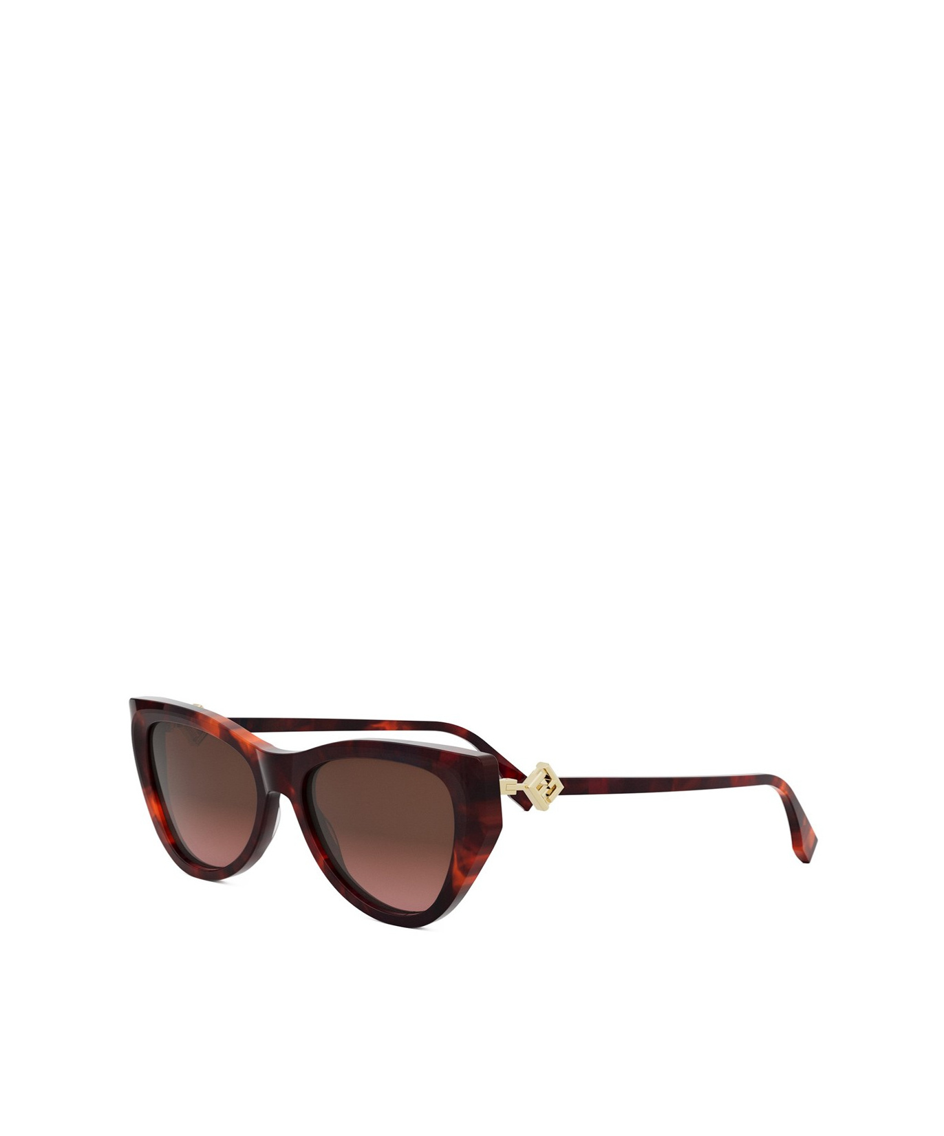Fendi Ff Diamond Logo Acetate & Nylon Cat-eye Sunglasses In Green