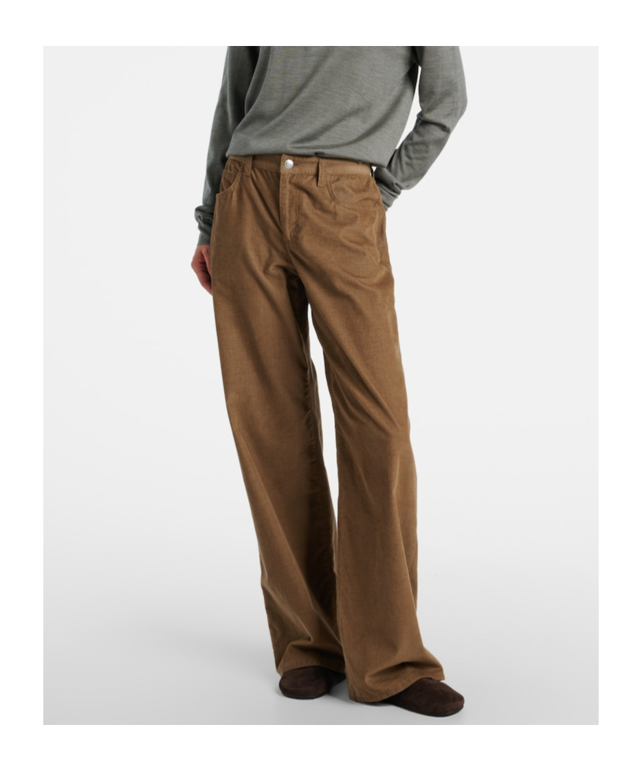 The Row Eglitta Corduroy Straight Leg Pants In Brown