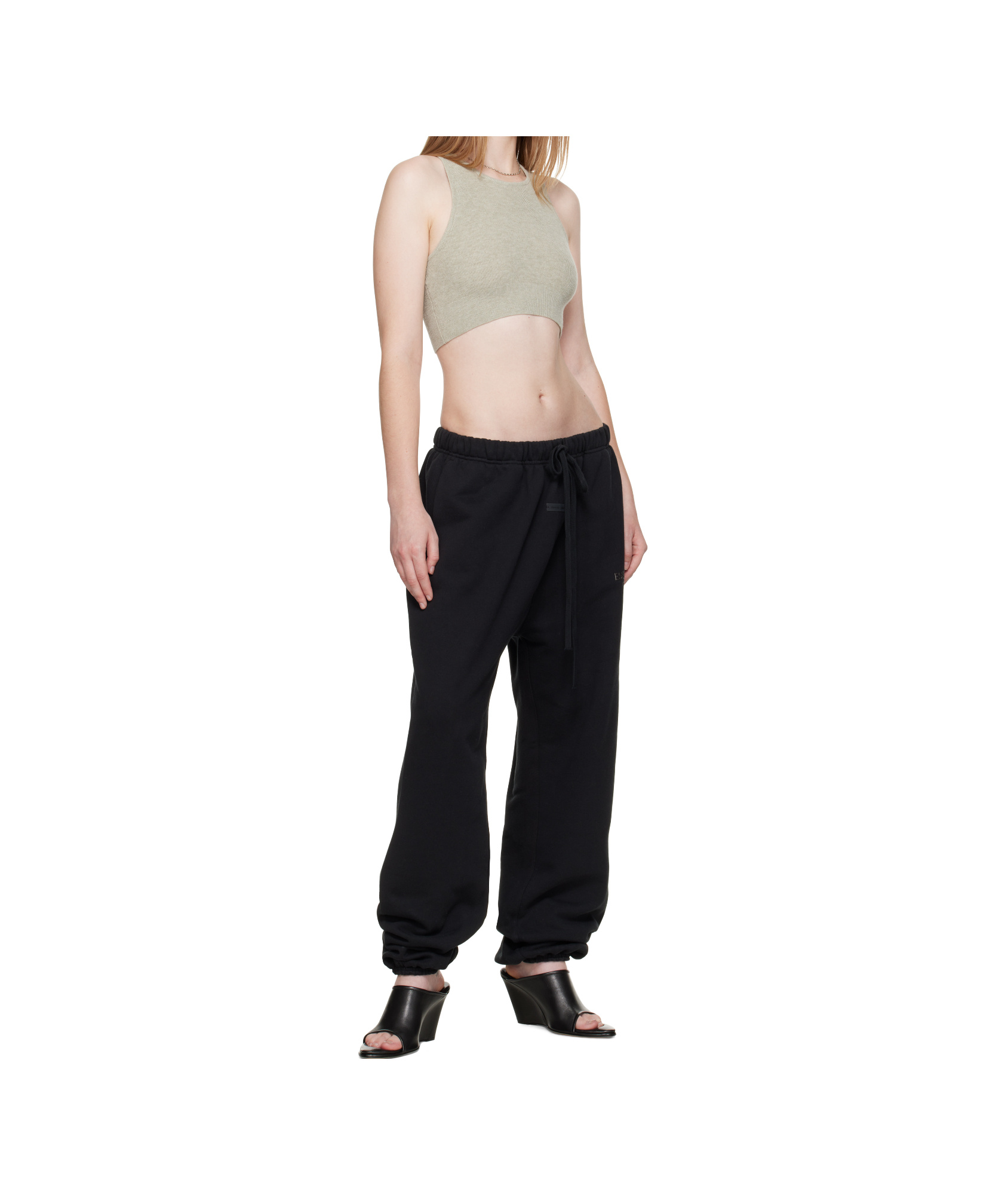 Essentials Elastic Waistband Tracksuit Pants In Black