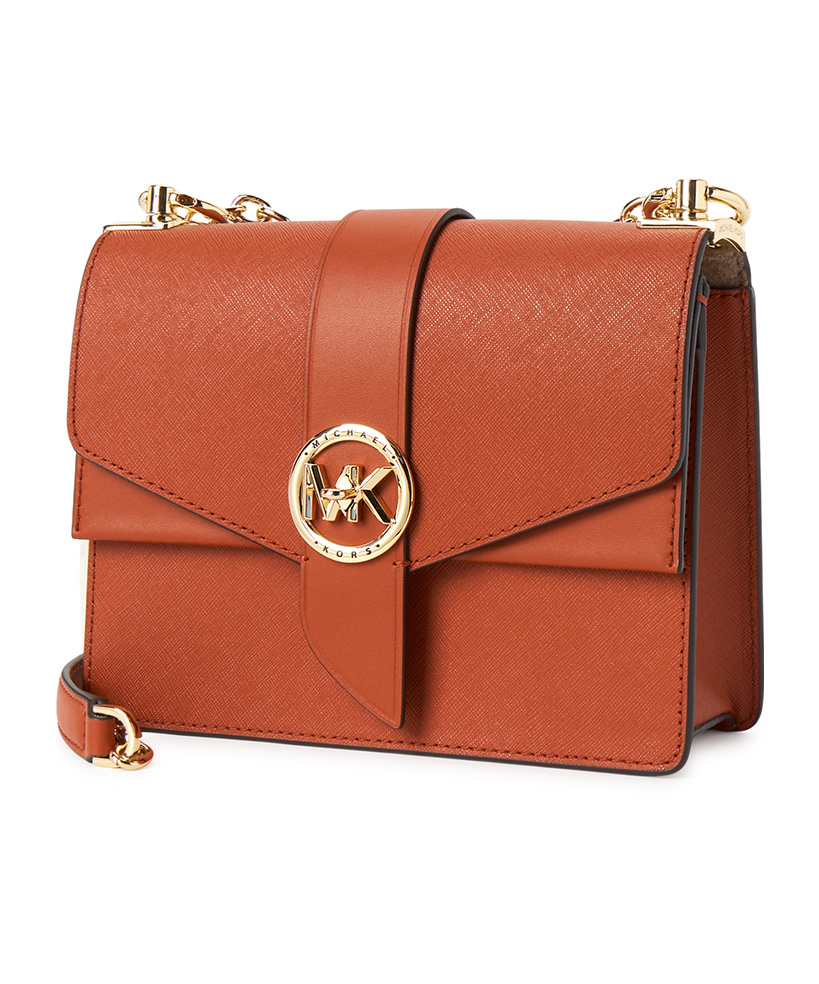 Michael Kors Small Saffiano Cross-body Bag In Brown